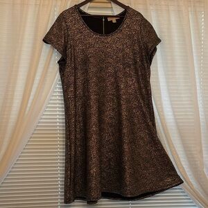 Michael Kors Dress, Blk & Gold, Plus